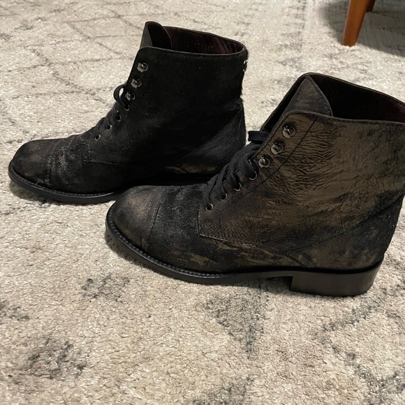Chanel Distressed black iridescent booties European Size 37 1/2 - Picture 8 of 10